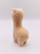 Load image into Gallery viewer, Handmade vegan soap featuring a cute detailed alpaca / llama. crafted with natural French clays, activated charcoal and essential oils. a eco-friendly, zero waste gift that’s cruelty-free, skin-nourishing, and perfect for animal lovers and llama alpaca lovers. Small Business UK