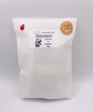 Load image into Gallery viewer, Dinosaur Gift | dinosaur Lover Gift | dragon Lover Gift | alternative Gift | Dinosaur Vegan Soap This incredible dinosaur soap is the perfect gift for any dinosaur or mystical creatures fan! All soaps are handmade fresh to order,, vegan, cruelty free and available in your choice of colour and essential oil All our soaps are made with natural clays and essential oils to gently cleanse and nourish your skin. Plus, they come in eco-friendly packaging so you can feel good about your purchase and the environment