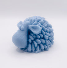 Load image into Gallery viewer, Handmade vegan soaps featuring a cute shaggy sheep, packaged in beautiful eco friendly packaging. crafted with natural French clays, activated charcoal and essential oils. a eco-friendly, zero waste gift that’s cruelty-free, skin-nourishing, the perfect gift for sheep lovers and animal lovers. small business UK