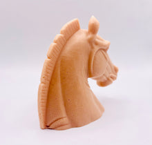 Load image into Gallery viewer, Handmade vegan soaps featuring a magnificent horse head sculpture. crafted with natural French clays, activated charcoal and essential oils. a eco-friendly, zero waste gift that’s cruelty-free, skin-nourishing, and perfect for animal lovers and equestrians. Small Business UK