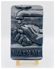 Load image into Gallery viewer, Wash Your Hands | Handmade vegan ‘Wash Me’ soap bar, 130g, with natural ingredients and eco-friendly packaging by Soap Simple Creations