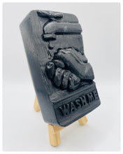 Load image into Gallery viewer, Wash Your Hands | Handmade vegan ‘Wash Me’ soap bar, 130g, with natural ingredients and eco-friendly packaging by Soap Simple Creations