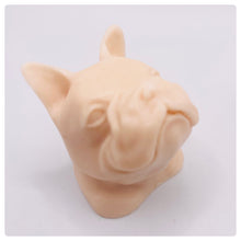Load image into Gallery viewer, Handmade vegan soaps featuring three french bulldog heads gift boxed in beautiful eco friendly packaging crafted with natural French clays, activated charcoal and essential oils. a eco-friendly, zero waste gift that’s cruelty-free, skin-nourishing, and perfect for frenchie owners, dog lovers, and animal themed gifts. small business UK
