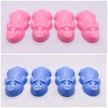 Load image into Gallery viewer, Pig Gift | pig lover gift | farm animal gift | cute pig gift | | Birthday gift, Christmas gift, Stocking filler, Little Pigs Vegan Soaps - Set of 4 90g - Gift Boxed Eco conscious gift This cute set of four gorgeous pig soaps are the perfect gift for any pig or farm animal lover! Beautifully gift boxed in eco friendly packaging, ready to give your loved one.
