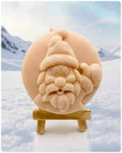 Load image into Gallery viewer, Handmade vegan traditional Santa Claus face shaped vegan soaps. crafted with natural French clays, activated charcoal and essential oils. a eco-friendly, zero waste gift that’s cruelty-free, skin-nourishing, and perfect for Christmas gifts, secret Santa and stocking fillers. Small business UK