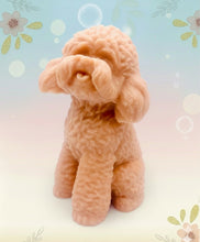 Load image into Gallery viewer, Handmade vegan soaps featuring a large detailed cockapoo dog wrapped in beautiful eco friendly packaging crafted with natural French clays, activated charcoal and essential oils. a eco-friendly, zero waste gift that’s cruelty-free, skin-nourishing, and perfect gift for cockapoo owners, dog lovers and animal themed gifts. small business UK