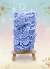 Load image into Gallery viewer, Handmade vegan butterfly shaped vegan soap crafted with natural French clays, activated charcoal and essential oils. a eco-friendly, zero waste gift that’s cruelty-free, skin-nourishing, and perfect for animal lovers. UK Small Business,