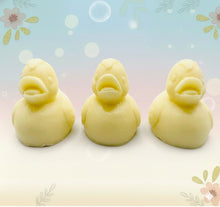 Load image into Gallery viewer, duck Gift UK | duck unique gift, rubber duck gift, Little Ducks Vegan Soaps - Gift Boxed Quack, quack! Looking for the perfect gift? Look no further! This set of 3 duck soaps are perfect for popping into a hamper, gifting, or keeping for yourself because let’s be honest - they’re adorable! Vegan and cruelty-free, these soaps are gentle on your skin and on the planet! Plus, they come gift boxed in eco-friendly packaging, so you can feel good about. modern gifts. handmade home style. zero waste gifts