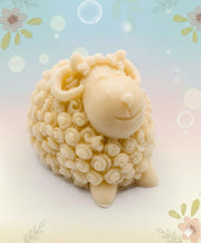 Load image into Gallery viewer, Handmade vegan soaps featuring a detailed curly ram sheep design soaps. crafted with natural French clays, activated charcoal and essential oils. beautifully wrapped in eco friendly packaging. a zero waste gift that’s cruelty-free, skin-nourishing, and perfect for sheep lover gifts and animal lovers. gifts for Easter.
