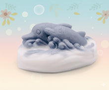 Load image into Gallery viewer, Dolphin Gift UK, Swimming Dolphins Vegan Soap Dive into a world of luxury with these playful dolphins, leaving you feeling refreshed and revitalised with every wash. Made with natural ingredients and gentle on the skin, our swimming dolphins soap is the perfect gift for anyone who loves the sea! eco conscious gift eco friendly gift. zero waste
zero waste gifts UK. handmade gifts UK. Handmade home style UK. BrIrish made. Handmade UK. Modern gifts UK. Vegan soap UK.