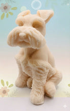 Load image into Gallery viewer, Handmade vegan soaps featuring a large schnauzer dog, in beautiful eco friendly packaging. crafted with natural French clays, activated charcoal and essential oils. a eco-friendly, zero waste gift that’s cruelty-free, skin-nourishing, the perfect gift for dog lovers and animal lovers. small business UK