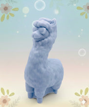 Load image into Gallery viewer, Handmade vegan soaps featuring a llama or alpaca wearing sunglasses wrapped in beautiful eco friendly packaging crafted with natural French clays, activated charcoal and essential oils. a eco-friendly, zero waste gift that’s cruelty-free, skin-nourishing, and perfect for alpaca or llama gifts and animal themed gifts. small business UK
