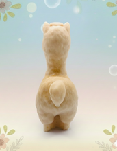 Load image into Gallery viewer, Handmade vegan soaps featuring a llama or alpaca wearing sunglasses wrapped in beautiful eco friendly packaging crafted with natural French clays, activated charcoal and essential oils. a eco-friendly, zero waste gift that’s cruelty-free, skin-nourishing, and perfect for alpaca or llama gifts and animal themed gifts. small business UK
