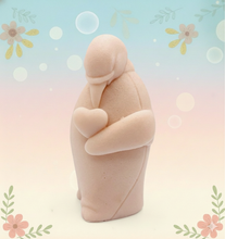 Load image into Gallery viewer, Handmade vegan soaps featuring a penguin holding a love heart packaged in beautiful eco friendly packaging crafted with natural French clays, activated charcoal and essential oils. a eco-friendly, zero waste gift that’s cruelty-free, skin-nourishing, and perfect for penguin lovers, christmas gifts and animal themed gifts. small business UK