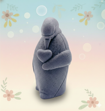 Load image into Gallery viewer, Handmade vegan soaps featuring a penguin holding a love heart packaged in beautiful eco friendly packaging crafted with natural French clays, activated charcoal and essential oils. a eco-friendly, zero waste gift that’s cruelty-free, skin-nourishing, and perfect for penguin lovers, christmas gifts and animal themed gifts. small business UK