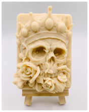 Load image into Gallery viewer, Halloween Gift | Skull Gift | Spooky Decor | King of Skulls Vegan Soap
Looking for the perfect spooky season treat? Our vegan and cruelty-Free ‘King of Skulls’ soap is here to add a chilling touch to your bathroom! Handmade with love and a dash of darkness, this chunky soap is an excellent alternative to chocolates and sweets for Halloween gifts!