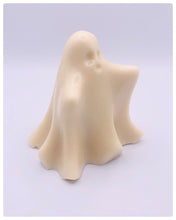 Load image into Gallery viewer, Handmade vegan soaps shaped as a cute ghost. crafted with natural French clays, activated charcoal and essential oils. a eco-friendly, zero waste gift that’s cruelty-free, skin-nourishing, and perfect for Halloween and gifting. Small business UK.