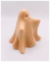 Load image into Gallery viewer, Handmade vegan soaps shaped as a cute ghost. crafted with natural French clays, activated charcoal and essential oils. a eco-friendly, zero waste gift that’s cruelty-free, skin-nourishing, and perfect for Halloween and gifting. Small business UK.