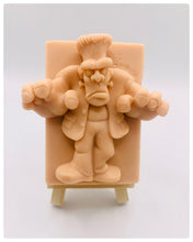 Load image into Gallery viewer, Handmade vegan soap featuring a Frankenstein monster with his arms reaching out and packaged in beautiful eco friendly packaging. crafted with natural French clays, activated charcoal and essential oils. a eco-friendly, zero waste gift that’s cruelty-free, skin-nourishing, and perfect for horror lovers and halloween themed gifts. Small business UK