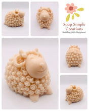 Load image into Gallery viewer, Handmade vegan soaps featuring a gorgeous detailed ram with big curls and a big smile on his face. beautiful eco friendly packaging. crafted with natural French clays, activated charcoal and essential oils. a eco-friendly, zero waste gift that’s cruelty-free, skin-nourishing, and perfect for sheep lovers and animal lovers. UK Small Business
