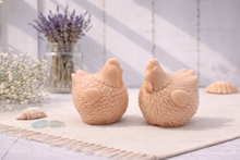 Load image into Gallery viewer, Set of two chicken / hen vegan soap figures gift set