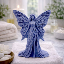 Load image into Gallery viewer, Handmade vegan soaps featuring a large detailed fairy and packed in beautiful eco friendly packaging
