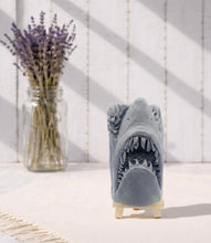 Load image into Gallery viewer, Handmade vegan soaps featuring a shark with his mouth open and jagged teeth showing .