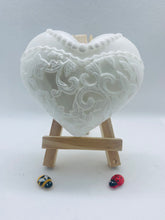 Load image into Gallery viewer, Handmade vegan soaps featuring a charcoal groom soap and a detailed bride soap. gift boxed in beautiful eco friendly packaging. crafted with natural French clays, activated charcoal and essential oils. a eco-friendly, zero waste gift that’s cruelty-free, skin-nourishing, the perfect gift for any wedding. UK Small Business