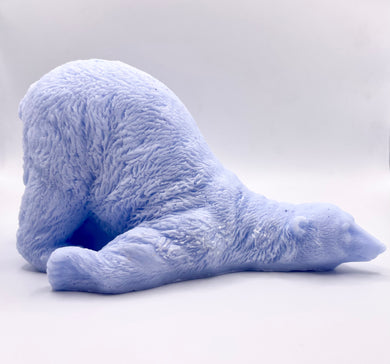 polar bear Gift | polar bear lover gift | cute polar bear gift | , animal lover gift, Blizzard the Lazy Polar Bear is the epitome of relaxation!!! With his big bum stuck in the air and head resting on the floor it’s impossible not to feel calm just looking at him!!! But don’t let his laziness fool you - this soap is not only huge but hardworking with a gentle and natural formula which is perfect for sensitive skin. Available in your choice of colour and essential oil. modern gifts. eco conscious