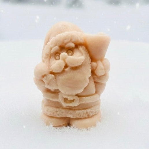 Handmade vegan Father Christmas shaped vegan soaps gift bagged in eco friendly packaging.  crafted with natural French clays, activated charcoal and essential oils. a eco-friendly, zero waste gift that’s cruelty-free, skin-nourishing, and perfect for animal lovers.

Perfect for Christmas gifts, secret Santa and stocking fillers. Small business UK