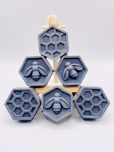 Bee & Honeycomb Vegan Soaps - Set of 6 - Gift Boxed | Bee Lover Gift | Teacher Gift | Bee Gift | Thank You Gift Idea