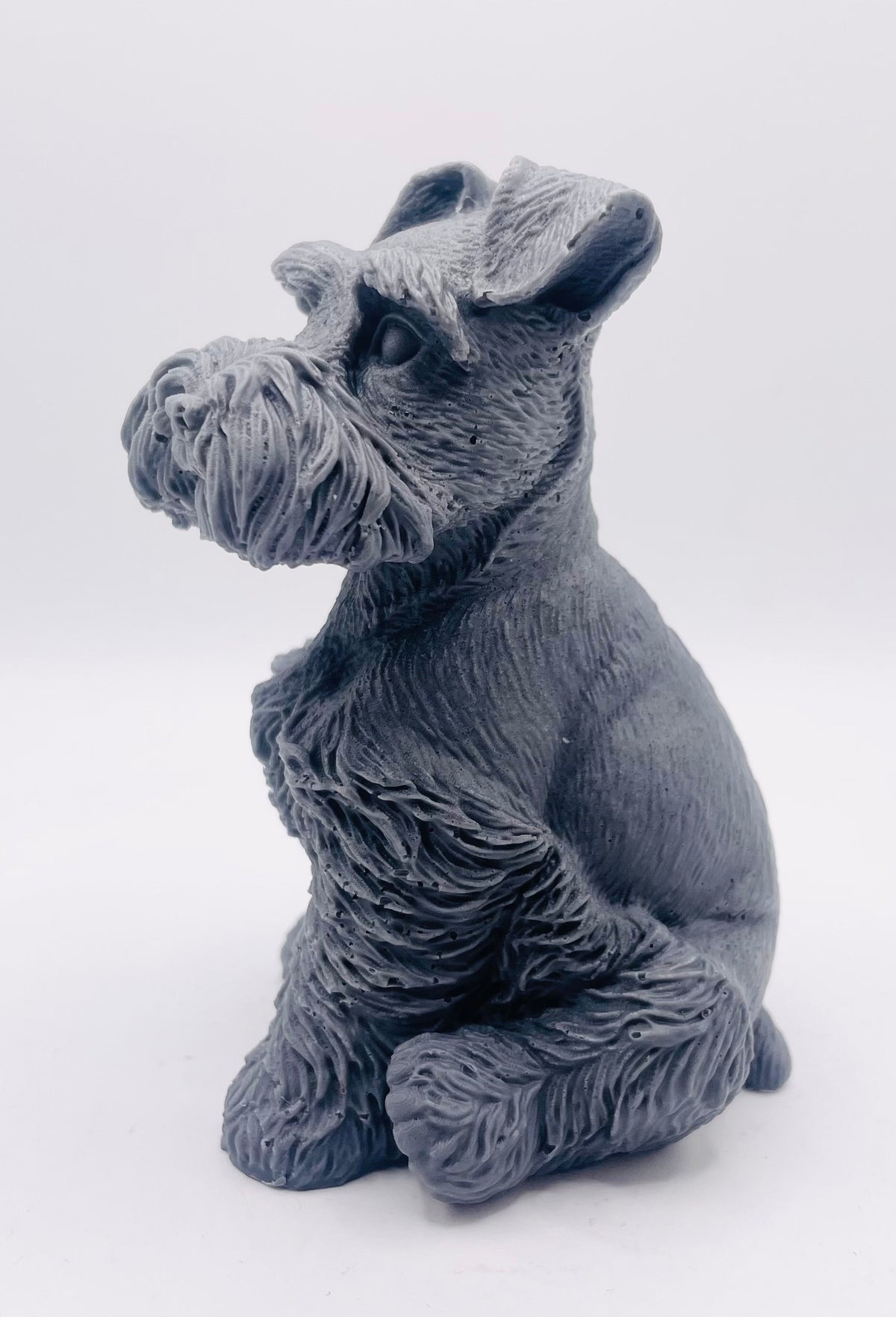 Handmade vegan soaps featuring a large schnauzer dog, in beautiful eco friendly packaging. crafted with natural French clays, activated charcoal and essential oils. a eco-friendly, zero waste gift that’s cruelty-free, skin-nourishing, the perfect gift for dog lovers and animal lovers. small business UK