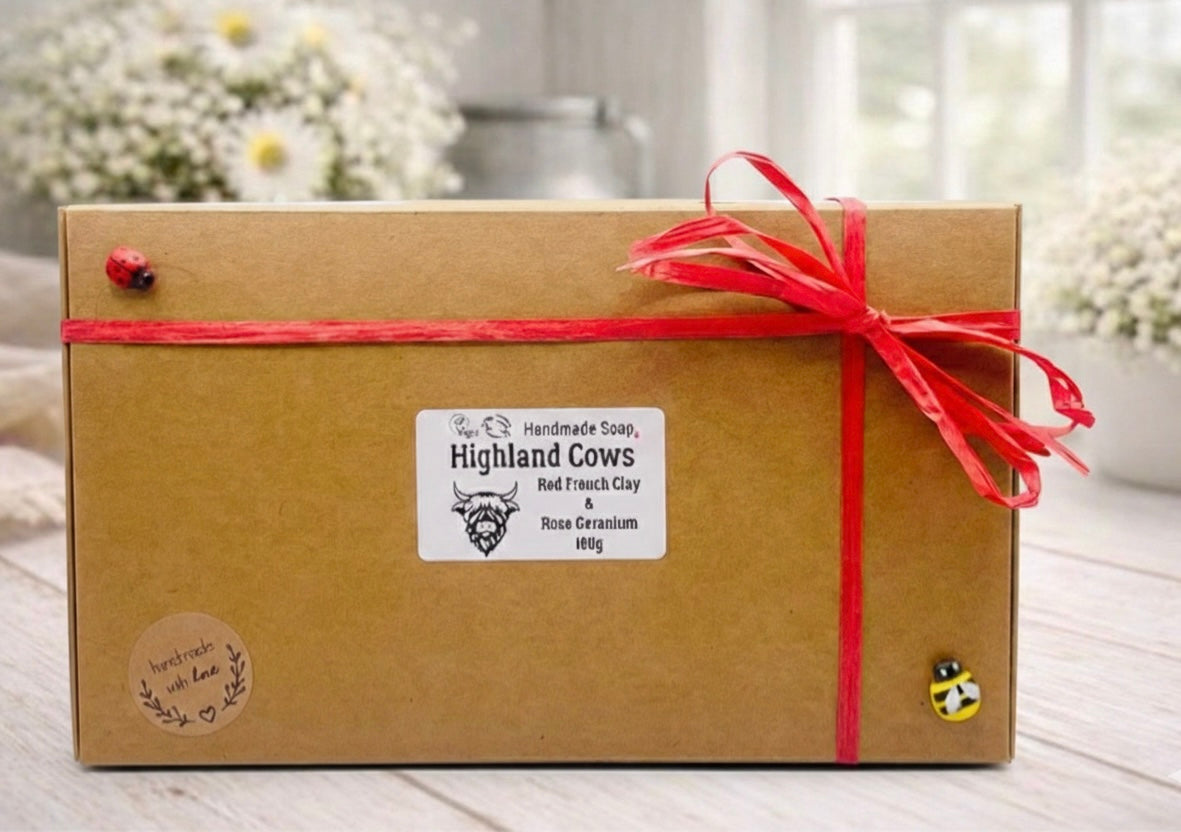 Highland Cow Vegan Soap Set