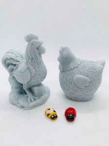 Chicken & Cockerel Soaps 80g - Set of 2 - Gift Boxed