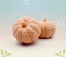 Load image into Gallery viewer, Handmade vegan soaps featuring a set of two chunky pumpkins gift boxed in beautiful eco friendly packaging crafted with natural French clays, activated charcoal and essential oils. a eco-friendly, zero waste gift that’s cruelty-free, skin-nourishing, and perfect gift for autumn lovers and halloween gifts. small business UK
