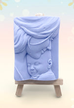 Load image into Gallery viewer, Handmade vegan soaps featuring mother and her new baby, in beautiful eco friendly packaging. crafted with natural French clays, activated charcoal and essential oils. a eco-friendly, zero waste gift that’s cruelty-free, skin-nourishing, the perfect gift for any new mother or baby shower gift. small business UK
