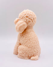 Load image into Gallery viewer, Handmade vegan soaps featuring a large detailed cockapoo dog wrapped in beautiful eco friendly packaging crafted with natural French clays, activated charcoal and essential oils. a eco-friendly, zero waste gift that’s cruelty-free, skin-nourishing, and perfect gift for cockapoo owners, dog lovers and animal themed gifts. small business UK
