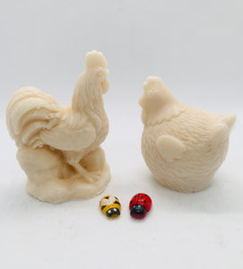 Chicken & Cockerel Soaps 80g - Set of 2 - Gift Boxed