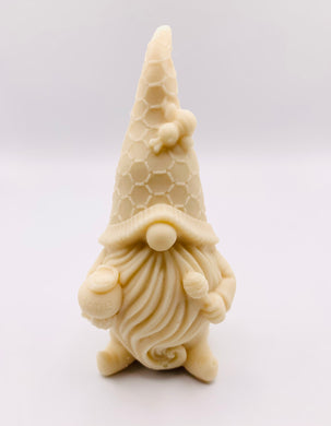 Gonk Gift | Gnome Gift | Bee Gift | Whimsical Gift | Birthday gift, Christmas gift, Honey Bee Gnome / Gonk Vegan Soap 
Meet our adorable honey bee gnome soap, the perfect blend of charm and natural goodness! This gorgeous gnome is holding a sweet honey pot with a bee resting on his hat!  Handmade with nourishing French clays and pure essential oils, this soap is vegan, cruelty-free, and gentle on your skin. Each bar is lovingly hand-wrapped in eco-friendly packaging, making it as kind to the earth as it 
