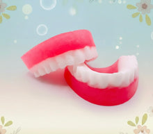 Load image into Gallery viewer, Dentist gift dental assistant gift dentist gift dental nurse gift healthcare Set of Denture vegan Soaps This fun, novelty set of denture soaps are the perfect gift for anyone in the dental industry.  Set includes top and bottom dentures infused with spearmint essential oil.  
