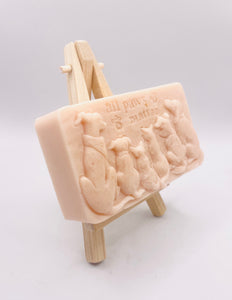 Dog Gift, Cat Gift, Pet gift Idea, All Paws Matter Vegan Soap
This soap is paws-itively amazing! It's packed with the purifying power of natural French clays, leaving your skin feeling fresh and rejuvenated. Plus, you get to choose your favourite essential oil to make every wash a tail-wagging experience!

Oh, did I mention our eco-friendly packaging? We're all about saving the planet, one bath at a time! So you can lather up guilt-free, knowing you're making a positive impact on the environment. 

