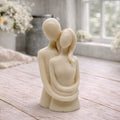 Handmade vegan soaps featuring a man embracing a woman, in beautiful eco friendly packaging.