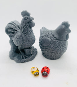Chicken & Cockerel Soaps 80g - Set of 2 - Gift Boxed