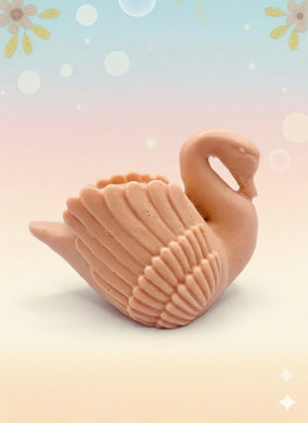 Handmade vegan soaps featuring a  graceful swan and packed in beautiful eco friendly packaging crafted with natural French clays, activated charcoal and essential oils. a eco-friendly, zero waste gift that’s cruelty-free, skin-nourishing, and perfect for swan lovers, wedding favours and animal themed gifts. small business UK