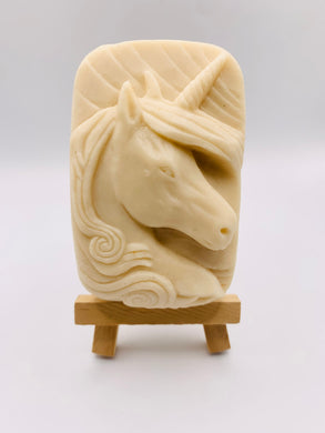 Unicorn Gift | Whimsical Gift | Handmade vegan pretty unicorn-shaped soap, 100g, with natural ingredients and eco-friendly packaging by Soap Simple Creations