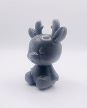 Load image into Gallery viewer, Handmade vegan soaps featuring a cute reindeer in beautiful eco friendly packaging. crafted with natural French clays, activated charcoal and essential oils. a eco-friendly, zero waste gift that’s cruelty-free, skin-nourishing, the perfect gift for reindeer lovers, or for animal lover gifts. small business UK

