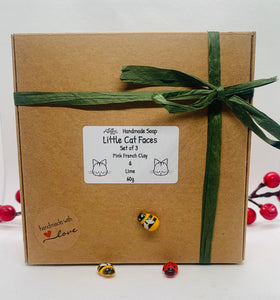 Little Cat Faces 60g - Set of 3 - Gift Boxed