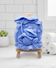 Load image into Gallery viewer, Handmade Frog &amp; Lily Pad Soap - Animal Lover Gift, Cottage Decor
