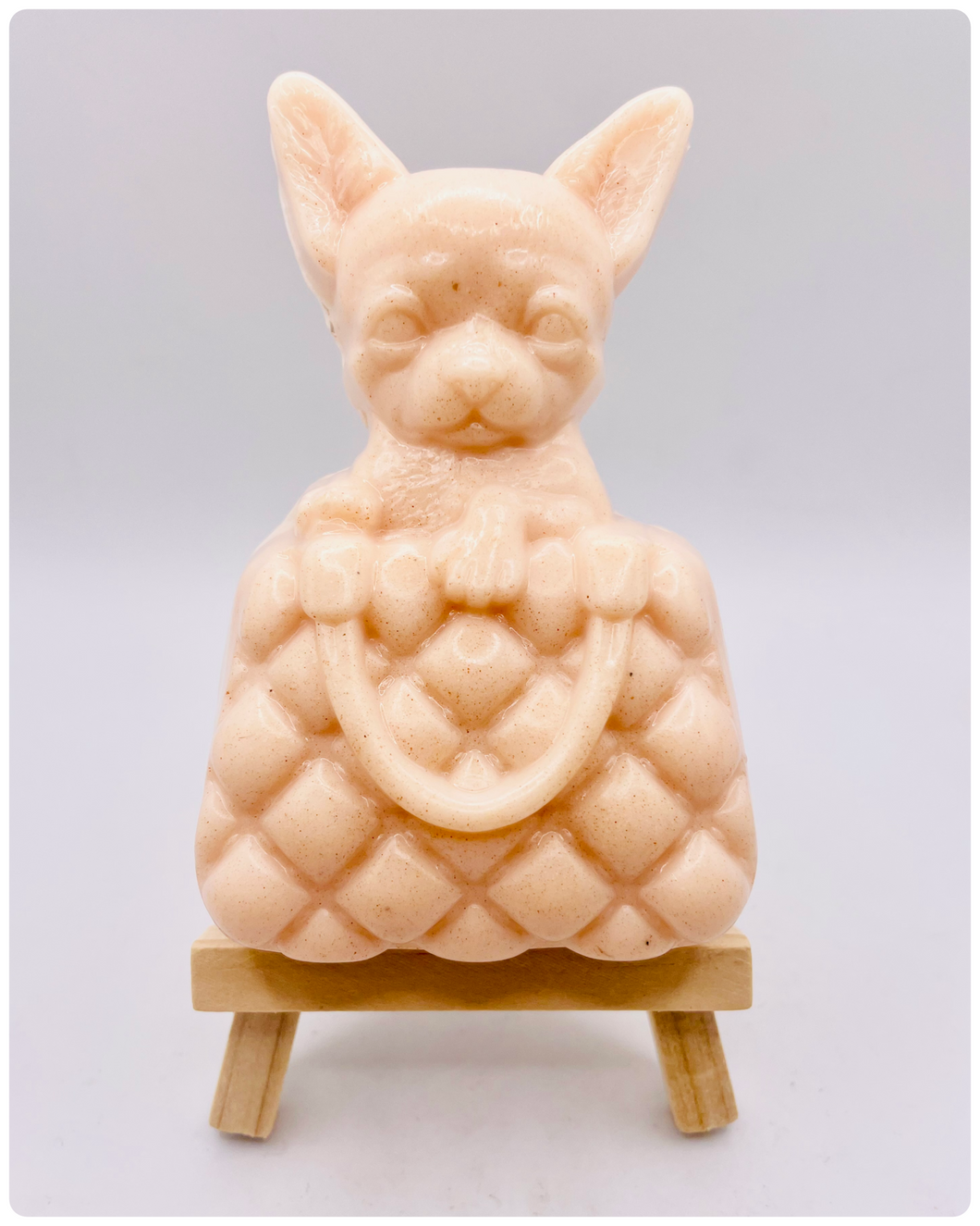 Chihuahua Gift | cute chihuahua gift | unique dog Gift | pet Gift | dog Gift | Chihuahua & Handbag Vegan Soap  This super cute soap features an adorable Chihuahua peeking out of a stylish handbag! Handmade with natural French clays and soothing essential oils, this soap is perfect for pampering your skin. It’s vegan, cruelty-free, and wrapped in the sweetest eco-friendly packaging, making it as kind to the planet as it is to your skin. Treat yourself (or someone special) to a soap that’s as fun as it i