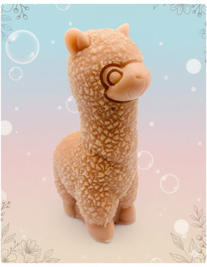 Handmade vegan soap featuring a cute detailed alpaca / llama. crafted with natural French clays, activated charcoal and essential oils. a eco-friendly, zero waste gift that’s cruelty-free, skin-nourishing, and perfect for animal lovers and llama alpaca lovers. Small Business UK